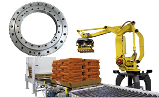 Paletleme robotun Döner yatak halkası uygulaması